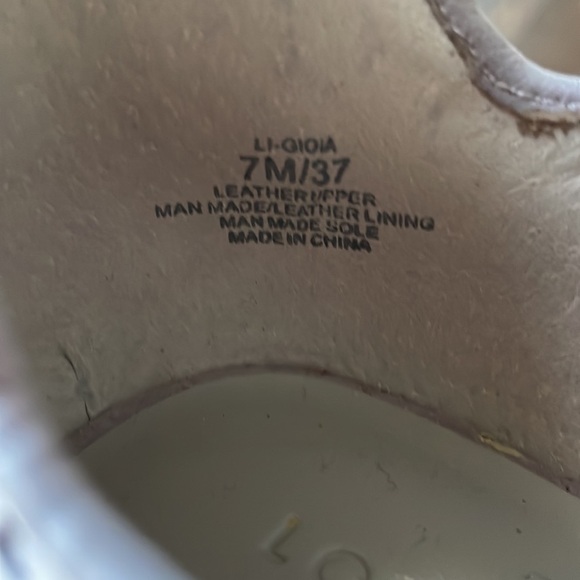 LOGO PeepToe Ankle Bootie Size7 Light Lavender Stacked Heel Casual Chic Bohemian - Picture 9 of 10